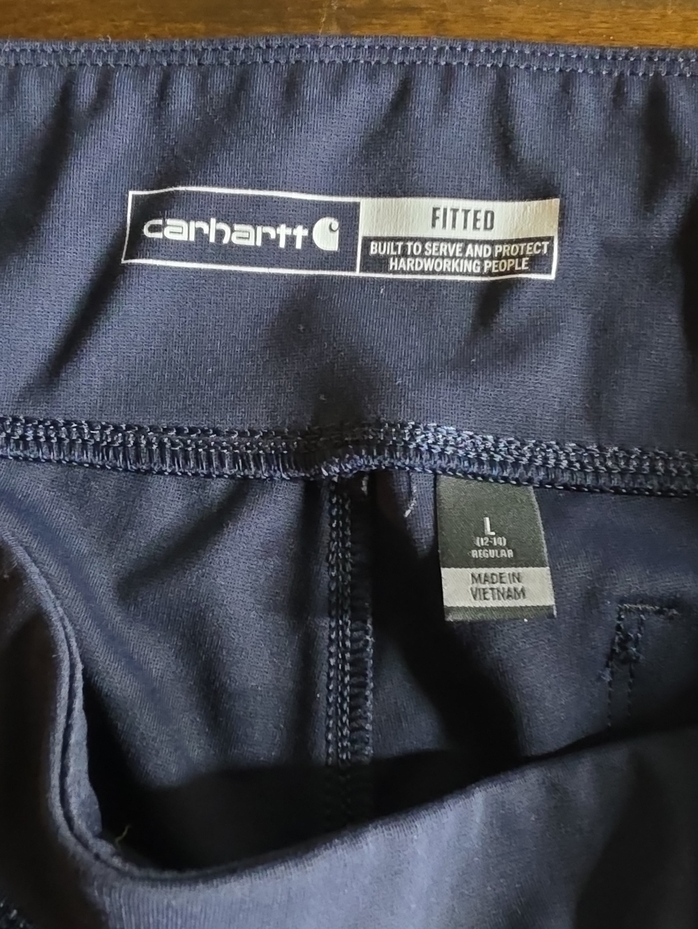 Women's Carhartt Navy Fitted Midweight Leggins Work Pants